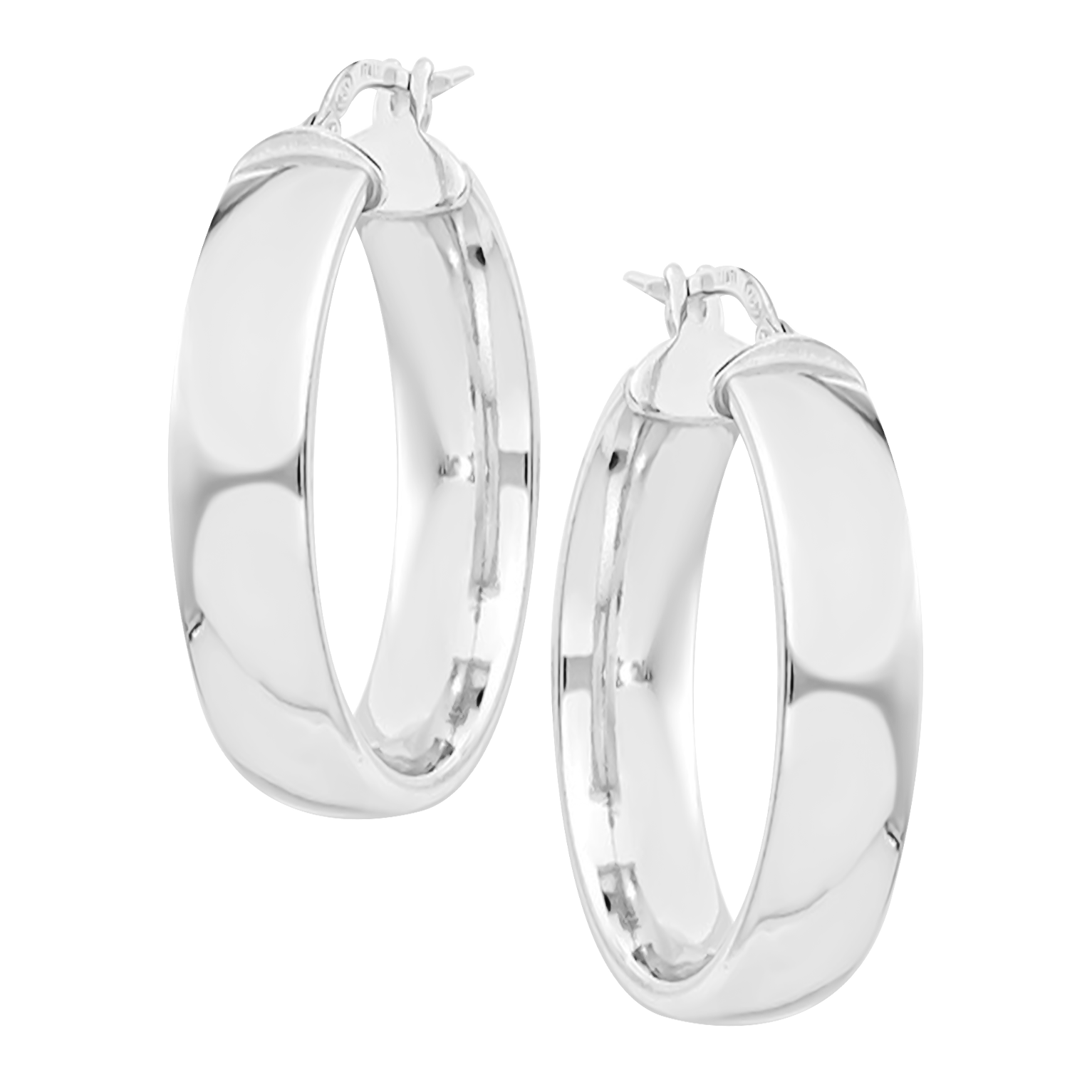 2.3cm White Hoop with in 9ct White Gold