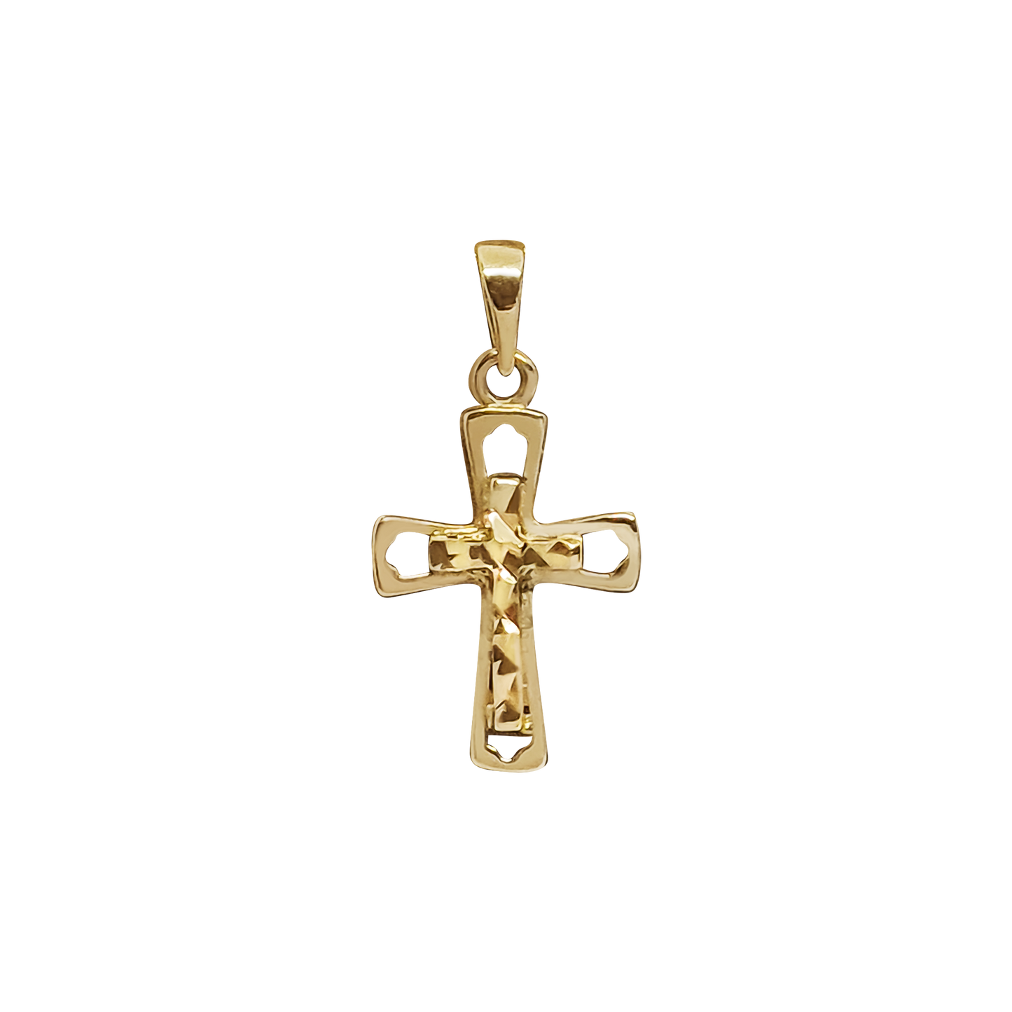 150mm Puzzled Cross Pendant in 9ct Yellow Gold.