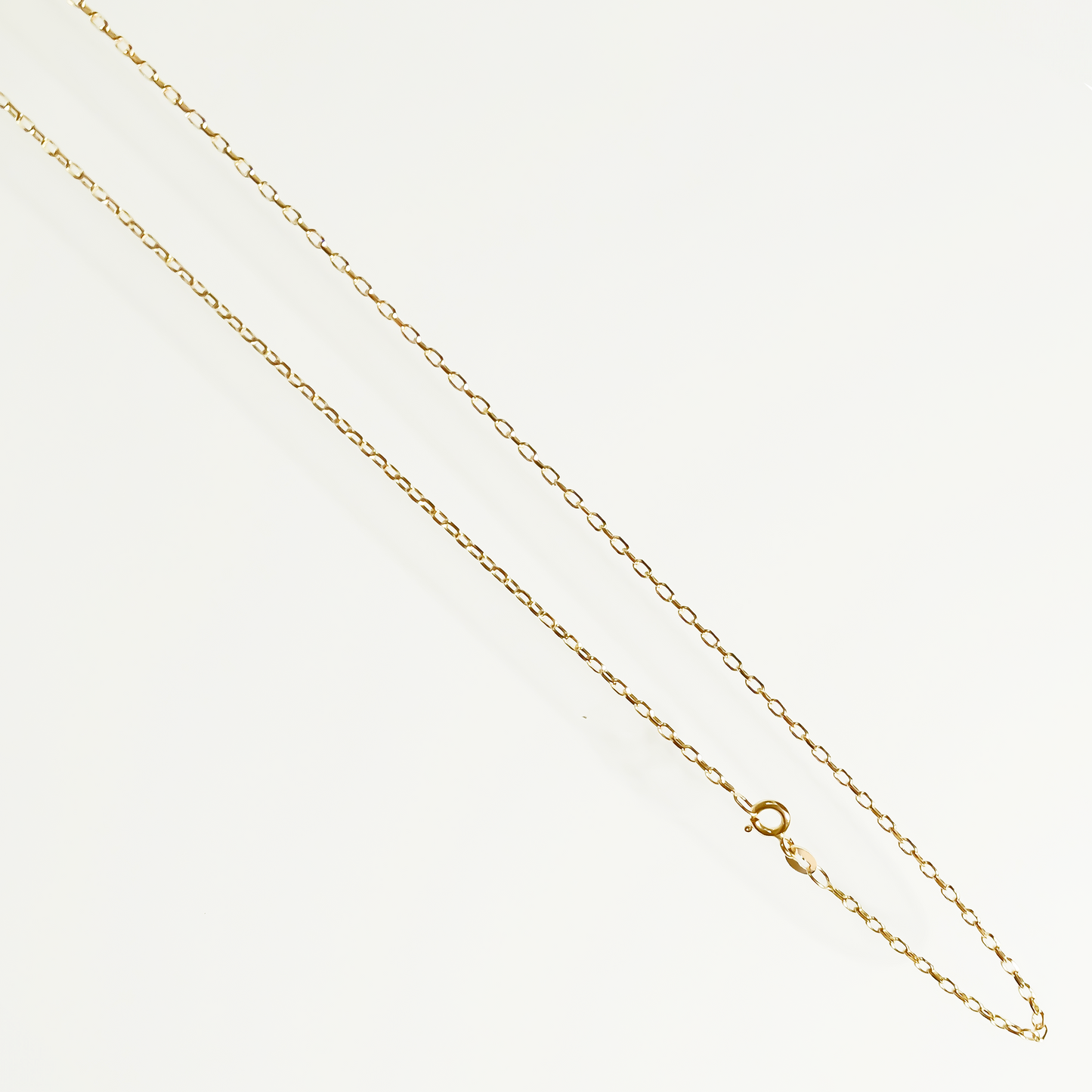 1mm Anchor Link Necklace in 9ct Gold