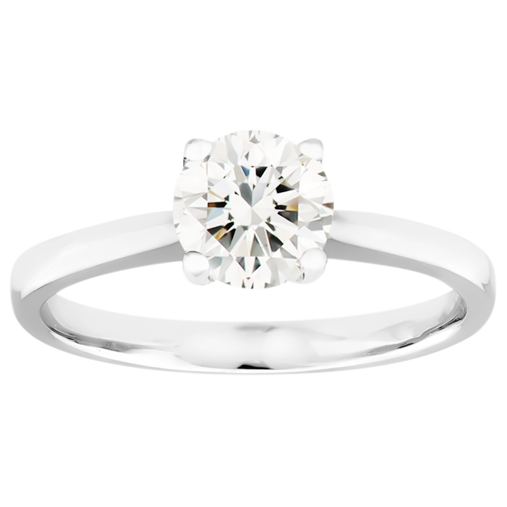 0.42ct Engagement Diamond Solitaire Ring in 18ct White Gold
