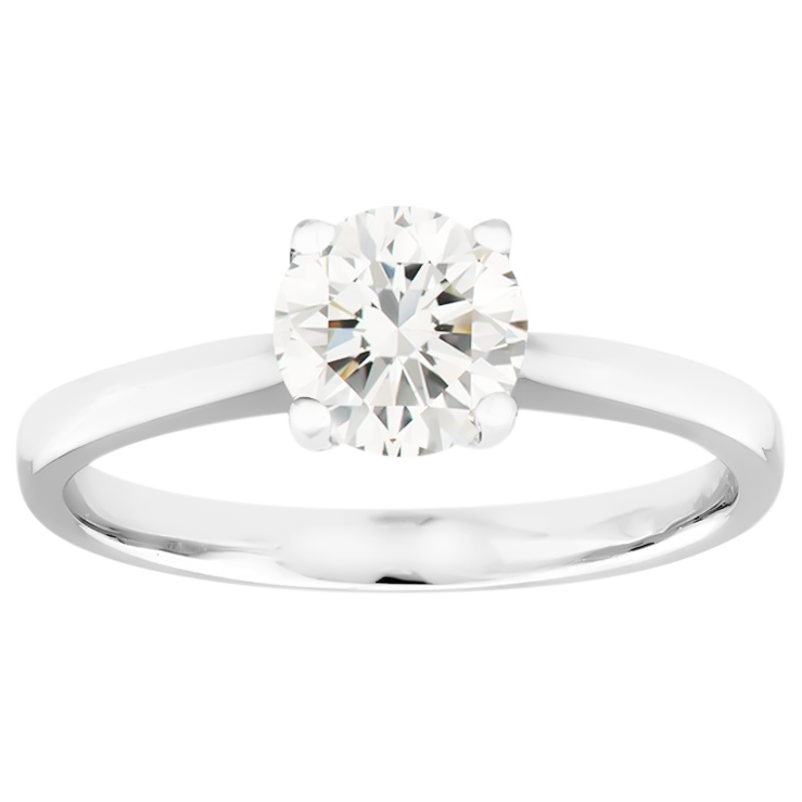 0.521ct Engagement Diamond Solitaire Ring in 9ct White Gold