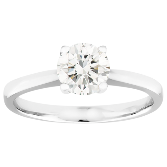 0.521ct Engagement Diamond Solitaire Ring in 9ct White Gold