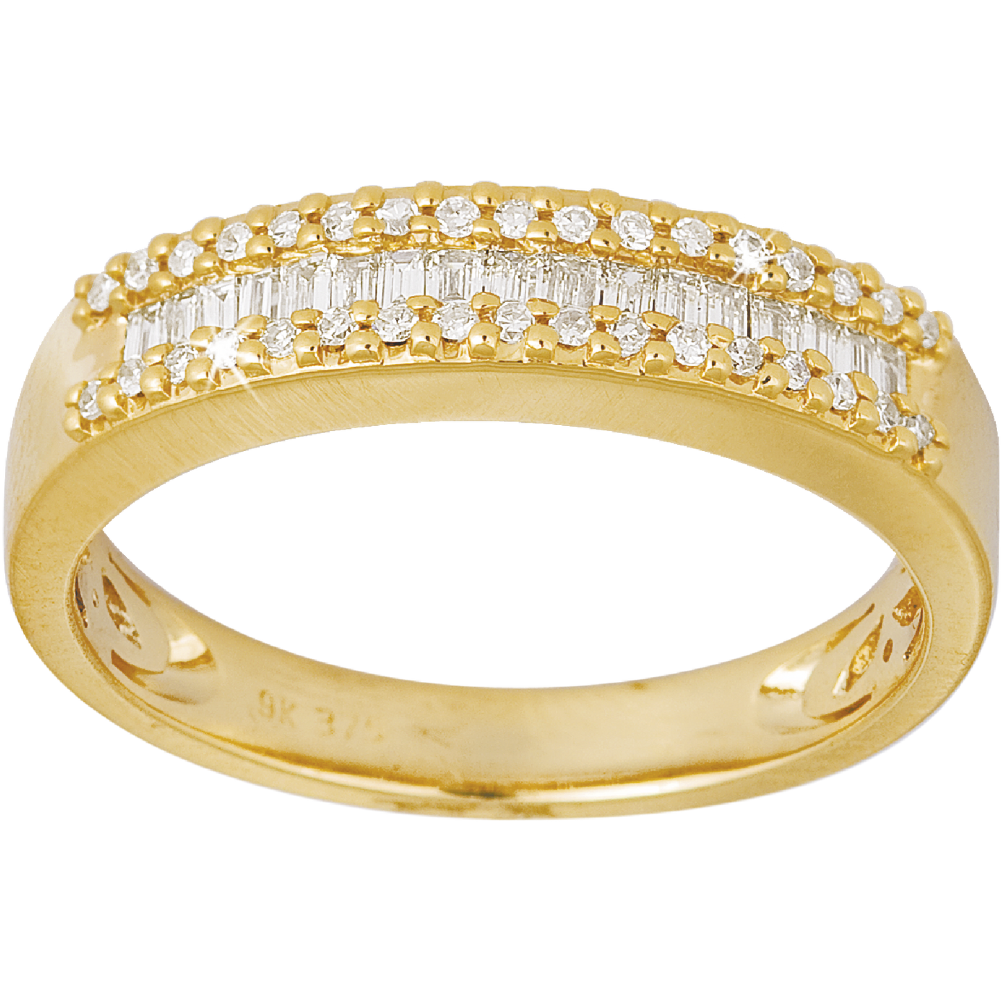 0.27ct Diamond Baguette Eternity Ring in 9ct Yellow Gold