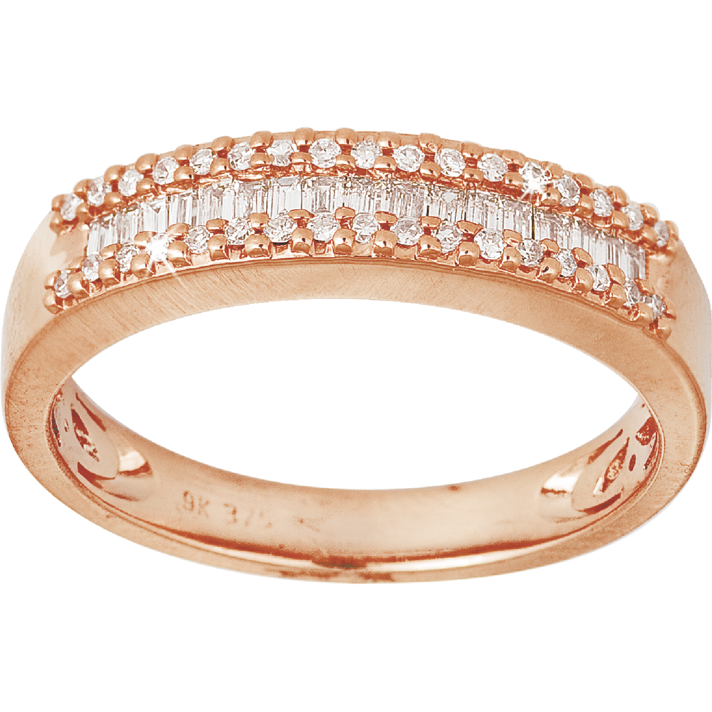 0.10ct Diamond Baguette Eternity Ring in 9ct Rose Gold