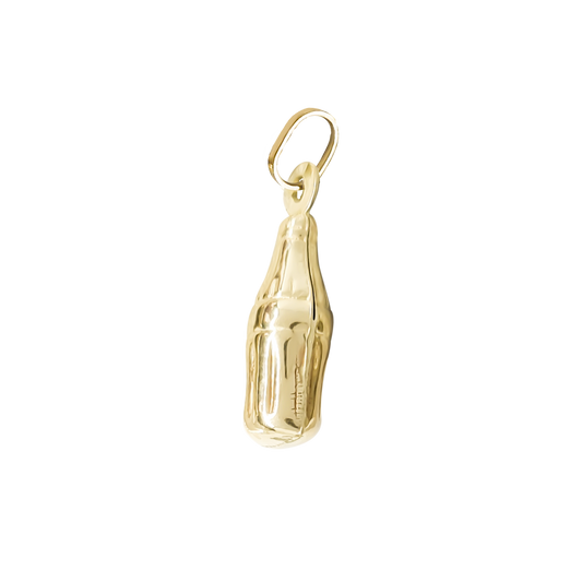 Glass Bottle Charm 9ct Yellow Gold