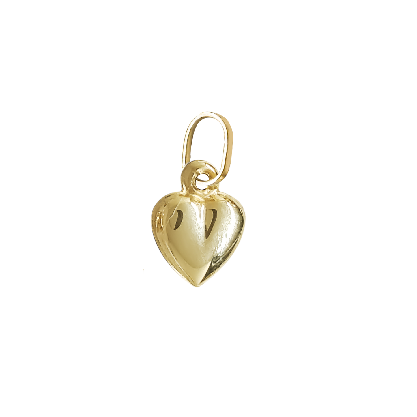 8mm Rounded Heart Charm 9ct Yellow Gold
