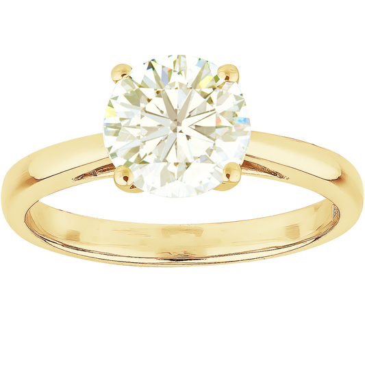 0.79ct Champagne Diamond Solitaire Ring in 18ct Yellow Gold