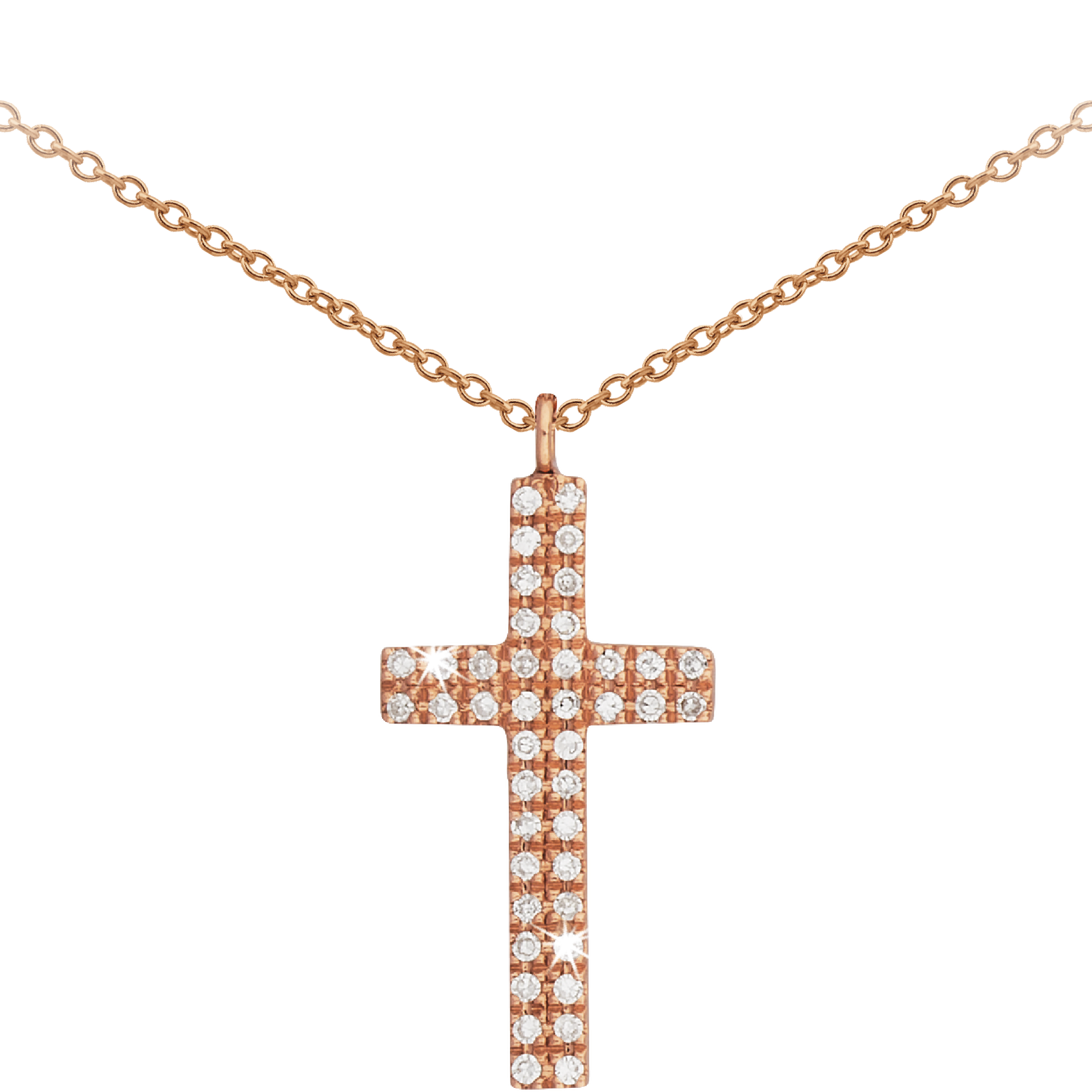 0.12ct Diamond Cross Necklace in 9ct Gold Sunsonite Jewellery Boutique