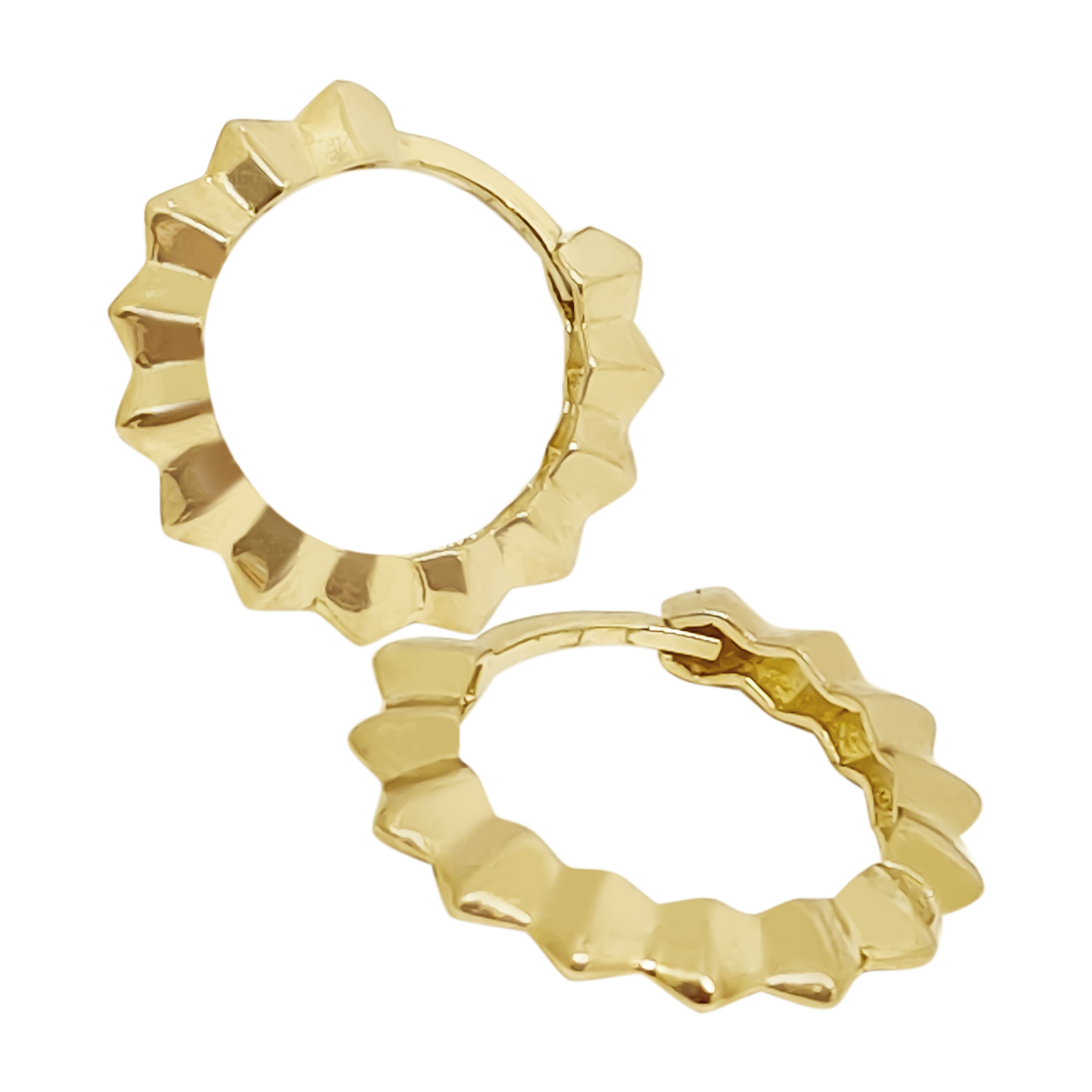 1.8cm Sunsonite Style Hoops in 9ct Yellow Gold