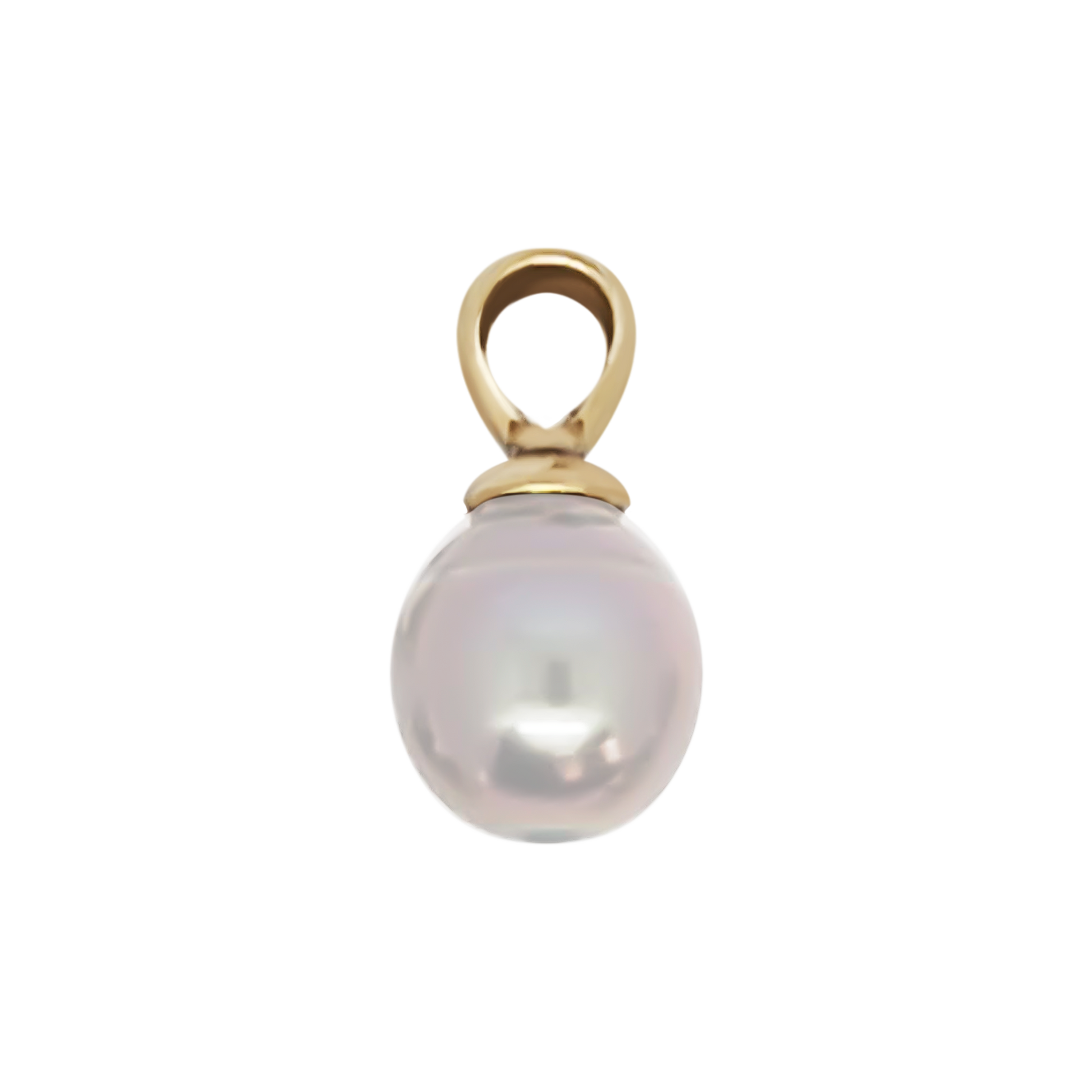 Ladies or Gents Fresh Water Fine Pendant in a light shade of yellowish pink.