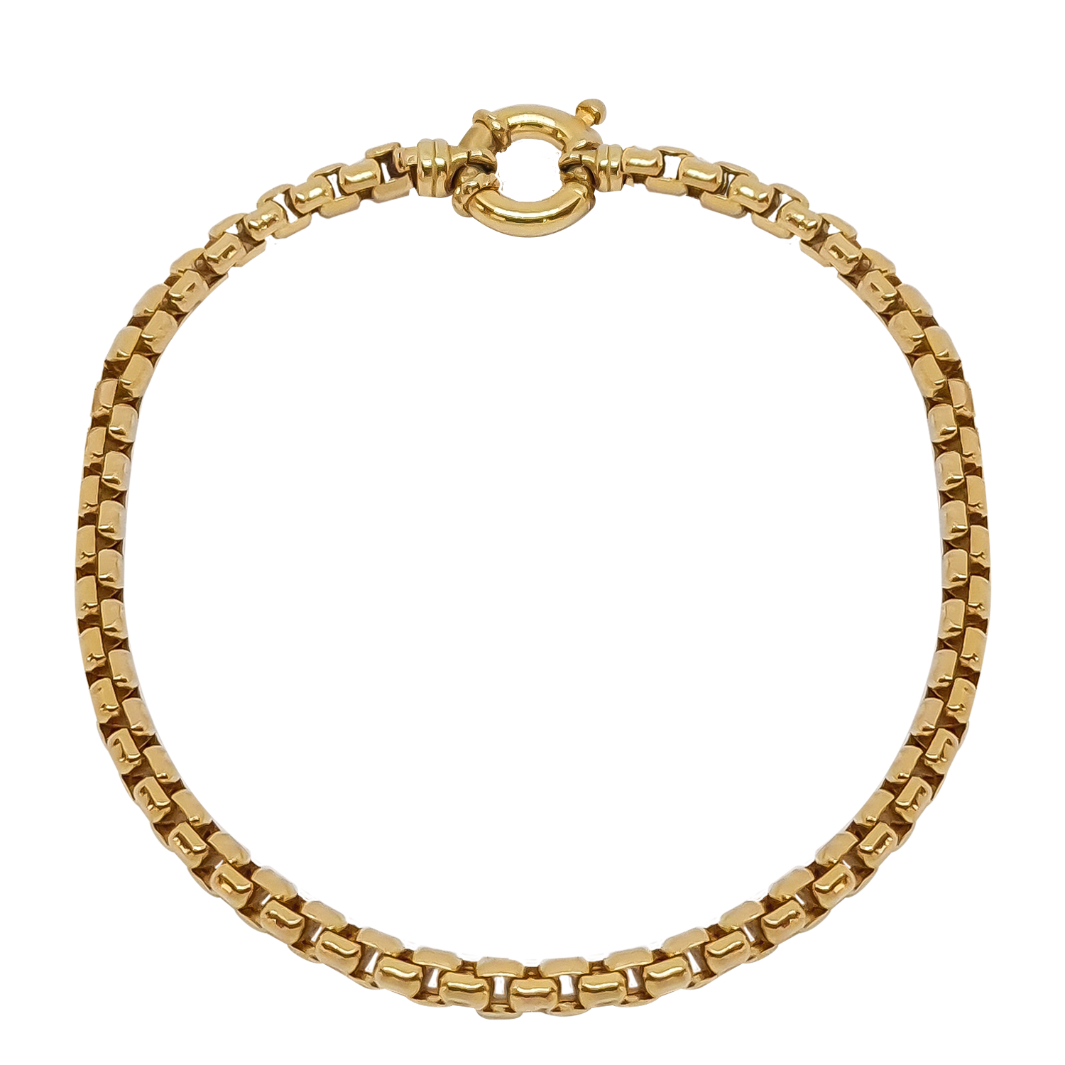 Box-Link Bracelet in 9ct Yellow Gold.