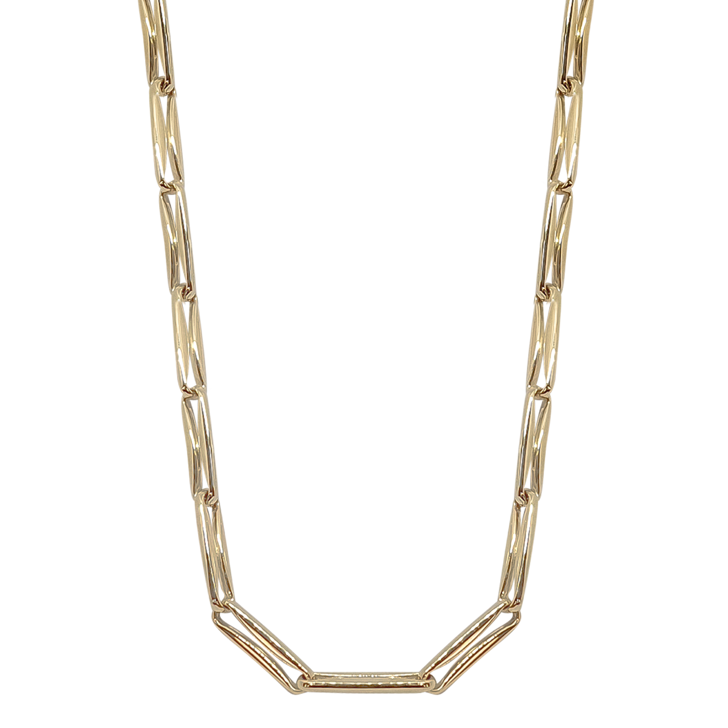 45cm Rectangle Link Chain in 9ct Yellow Gold
