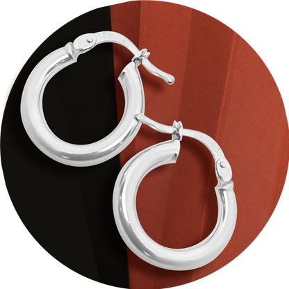 1.2cm Small Hoops in 925 Sterling Silver