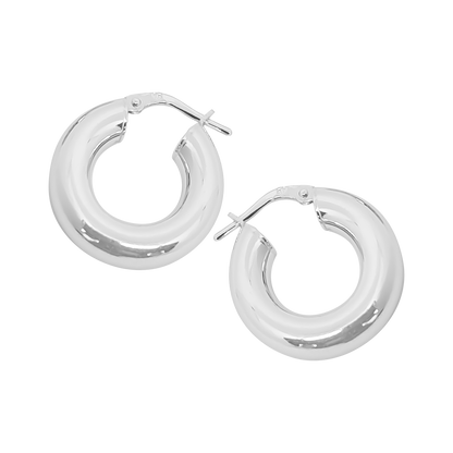2cm Small Bold Hoops in 925 Sterling Silver