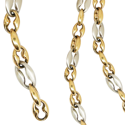 50cm Gucci Link Chain in 9ct Two Tone Gold